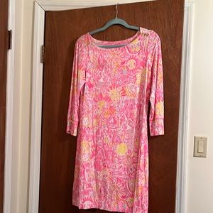 EUC,UPF 50+ Sophia Pink, White and Yellow beach dress